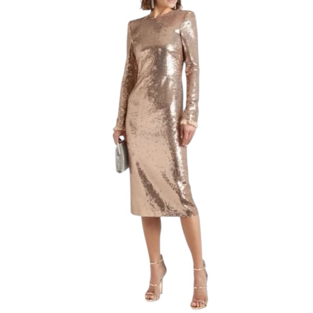 US 6 Philosophy di Lorenzo Serafini long sleeve sequin dress NWT